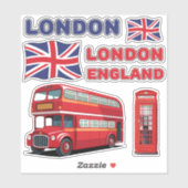 Londen Engeland stickers (Vel)