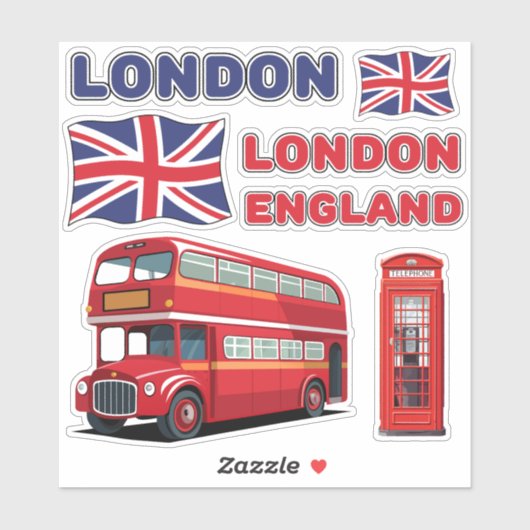 Londen Engeland stickers (Vel)