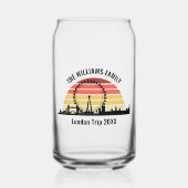 Londen Engeland Sunset Custom Family Trip Blikvorm Glas (Voorkant)