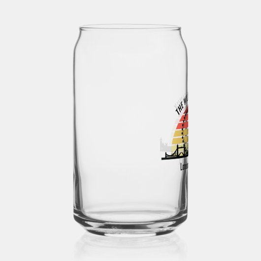 Londen Engeland Sunset Custom Family Trip Blikvorm Glas (Rechts)