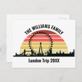 Londen Engeland Sunset Custom Family Trip Briefkaart (Voorkant / Achterkant)