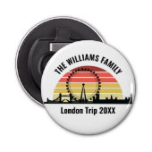 Londen Engeland Sunset Custom Family Trip Button Flesopener (Voorkant)