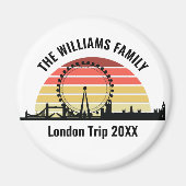 Londen Engeland Sunset Custom Family Trip Magneet (Voorkant)