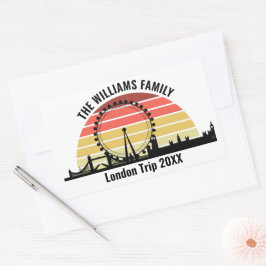 Londen Engeland Sunset Custom Family Trip Rechthoekige Sticker