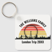 Londen Engeland Sunset Custom Family Trip Sleutelhanger (Voorkant)