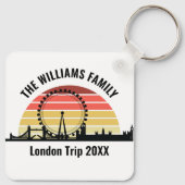 Londen Engeland Sunset Custom Family Trip Sleutelhanger (Achterkant)