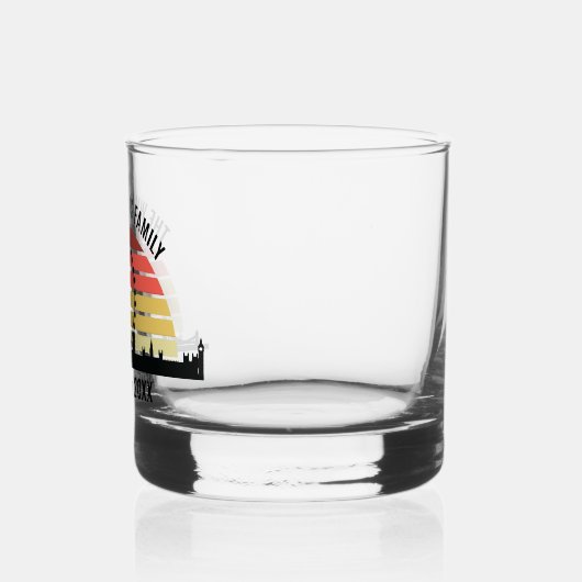 Londen Engeland Sunset Custom Family Trip Whisky Glas (Links)