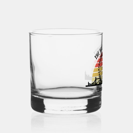Londen Engeland Sunset Custom Family Trip Whisky Glas (Rechts)
