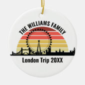 Londen Engeland Sunset Custom Trip Kerstmis Keramisch Ornament (Voorkant)