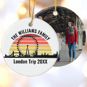 Londen Engeland Sunset Custom Trip Kerstmis Keramisch Ornament