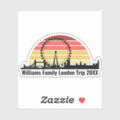 Londen Engeland Sunset Gepersonaliseerd Laptop Sticker (Vel)