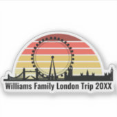 Londen Engeland Sunset Gepersonaliseerd Laptop Sticker (Voorkant)