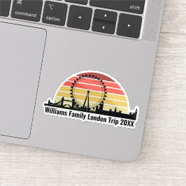 Londen Engeland Sunset Gepersonaliseerd Laptop Sticker
