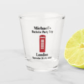 Londen Engeland Telefooncel Huwelijksfeest Favorie Shot Glas (Voorkant)