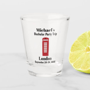 Londen Engeland Telefooncel Huwelijksfeest Favorie Shot Glas