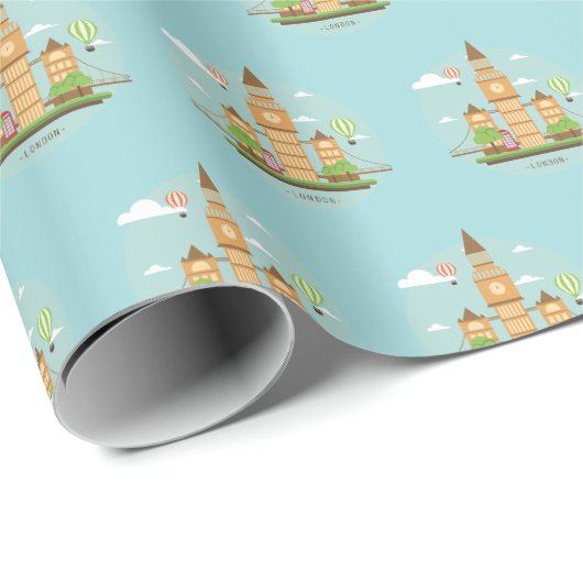 Londen Engeland Thema Cadeaupapier (Rol Hoek)