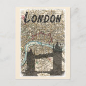 Londen Engeland Tower Bridge kaart reizen (Voorkant)