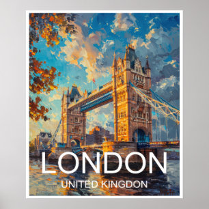 Londen Engeland Tower Bridge Reisposter Poster