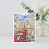 Londen Engeland Travel Place Waterverf Briefkaart (Staand voorkant)