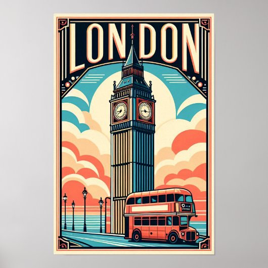 Londen Engeland Travel Poster (Voorkant)