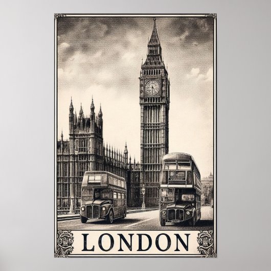  Londen Engeland Travel Poster (Voorkant)