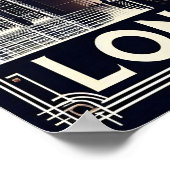  Londen Engeland Travel Poster (Hoek)