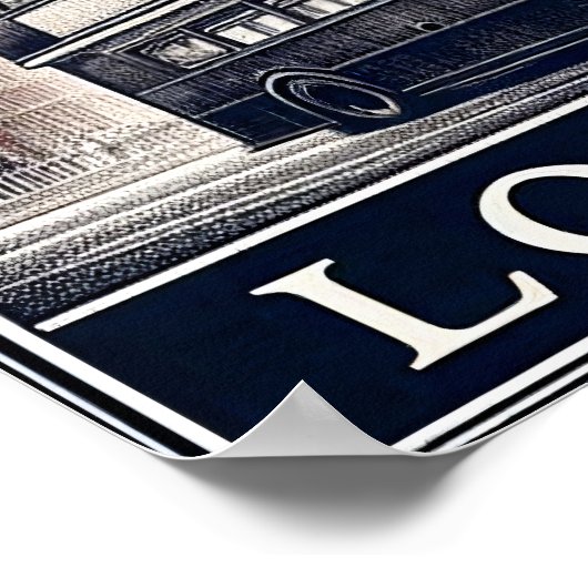  Londen Engeland Travel Poster (Hoek)