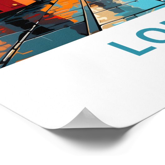 Londen Engeland Travel Print (Hoek)