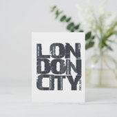 Londen, Engeland Typografie Briefkaart (Staand voorkant)