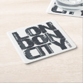 Londen, Engeland Typografie Kartonnen Onderzetters (Schuin)