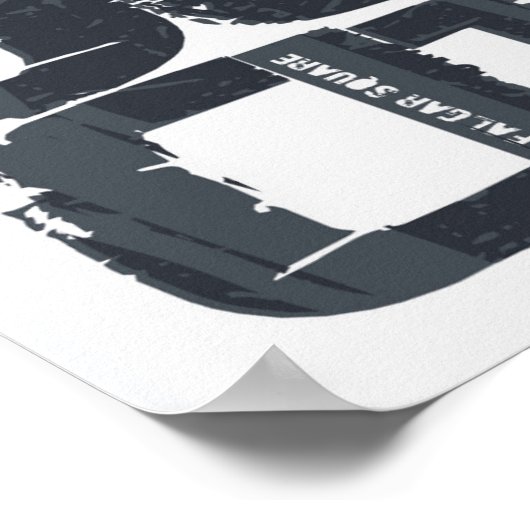 Londen, Engeland Typografie Poster (Hoek)