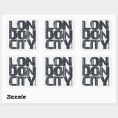 Londen, Engeland Typografie Vierkante Sticker (Vel)