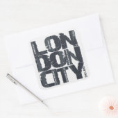 Londen, Engeland Typografie Vierkante Sticker (Envelop)