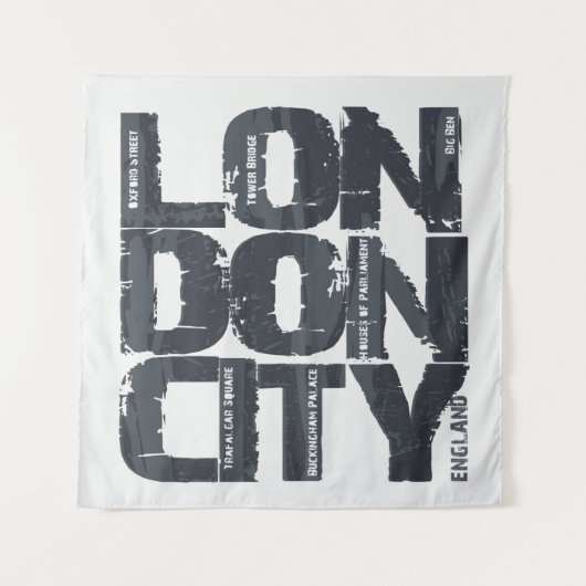 Londen, Engeland Typografie Wandkleed (Voorkant)