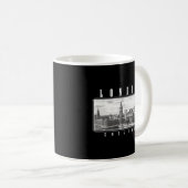 Londen Engeland UK Big Ben Skyline Zwart Wit Lond Koffiemok (Voorkant rechts)