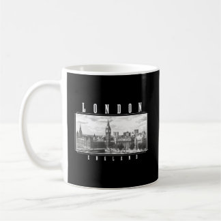 Londen Engeland UK Big Ben Skyline Zwart Wit Lond Koffiemok