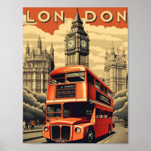 Londen Engeland Verenigd Koninkrijk Beroemde reisp Poster