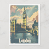 Londen Engeland Verenigd Koninkrijk Beroemde Vinta Briefkaart (Voorkant)