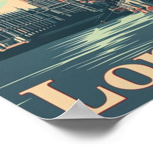 Londen Engeland Verenigd Koninkrijk Beroemde Vinta Poster (Hoek)