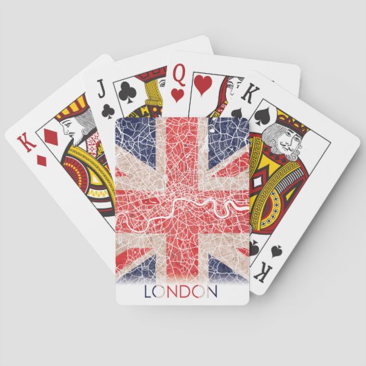 Londen Engeland Verenigd Koninkrijk - Flag City Ma Pokerkaarten (Achterkant)