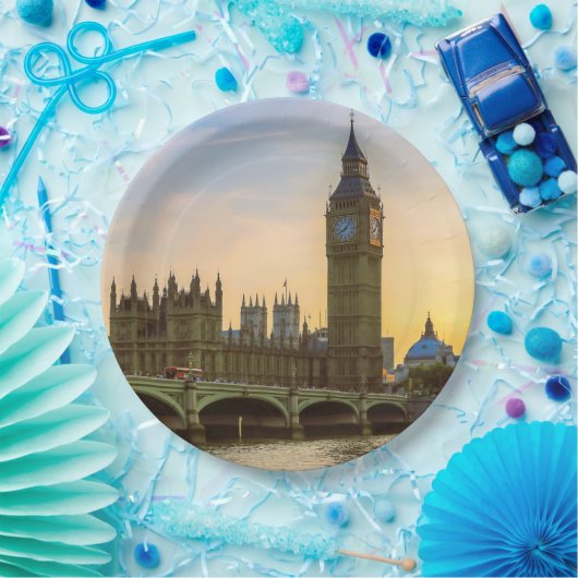 Londen Engeland Verenigd Koninkrijk parlement UK N Papieren Bordje (Feest)