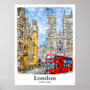 Londen Engeland Verenigd Koninkrijk Reizen Waterve Poster