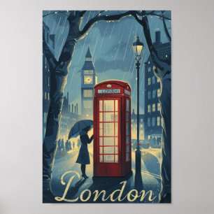 Londen Engeland Verenigd Koninkrijk Vintage Famous Poster