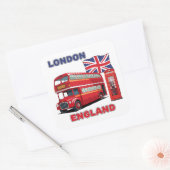Londen Engeland Vierkante Sticker (Envelop)