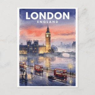 Londen Engeland Vintage Briefkaart