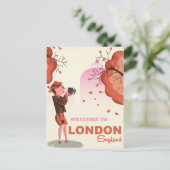 Londen, Engeland Vintage-poster Briefkaart (Staand voorkant)