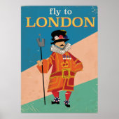 Londen, Engeland, vintage-poster Poster (Voorkant)