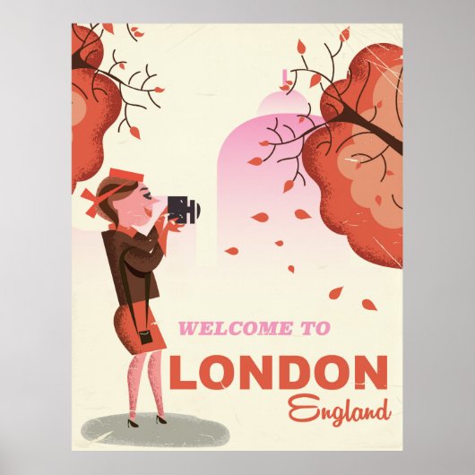 Londen, Engeland Vintage reisposter Poster (Voorkant)