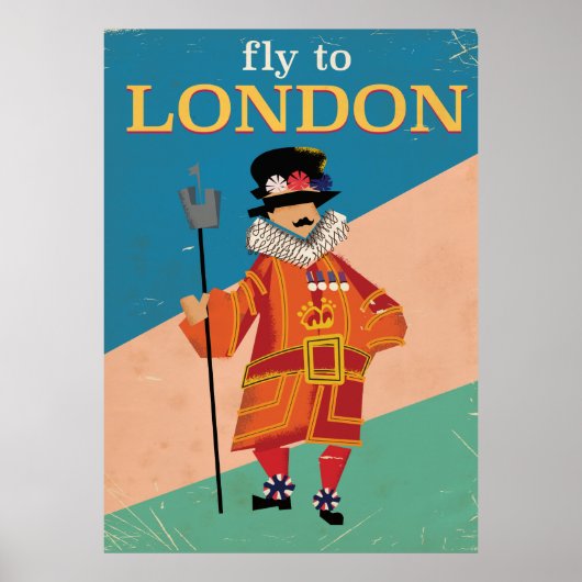 Londen,Engeland vintage reisposter Poster (Voorkant)