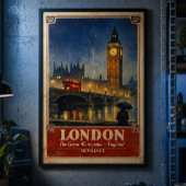 Londen Engeland Vintage Reisposter – Retro Wanddec Poster